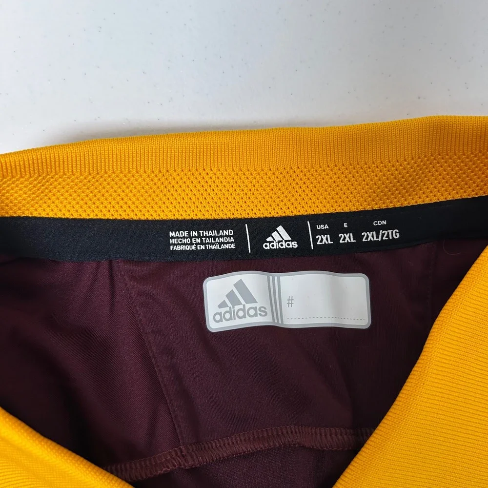 Adidas Arizona State Sun Devils Coaches Polo Mens 2XL Maroon Climalite Pitchfork
